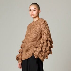 Statement Boho Bubbleknit Chunky Sweater
